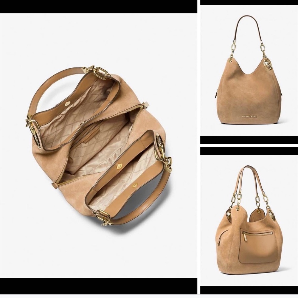 Michael Kors Camel Leather Hobo Bag